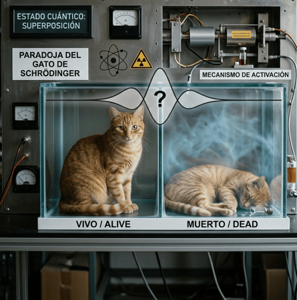 Paradoja cuántica del gato de Schrödinger