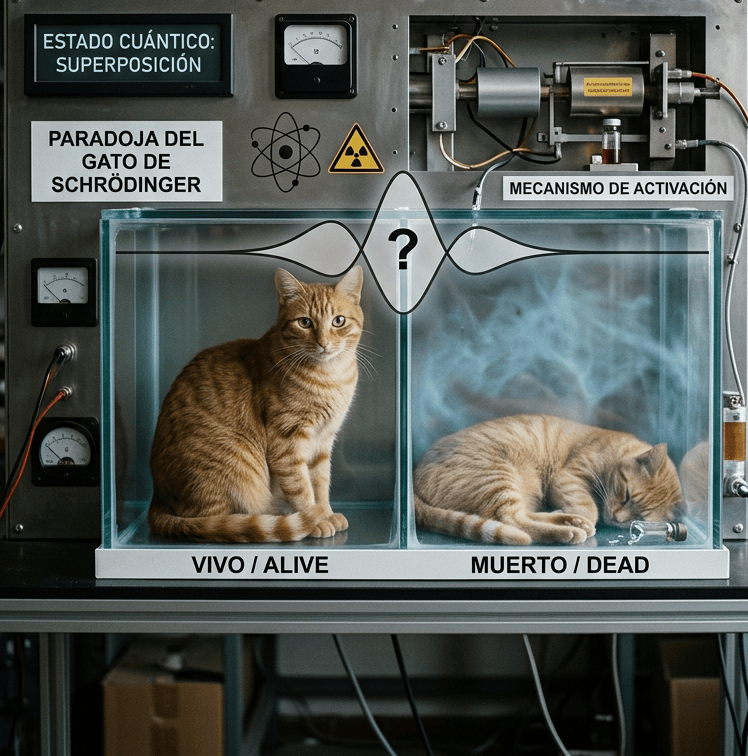 Paradoja cuántica del gato de Schrödinger