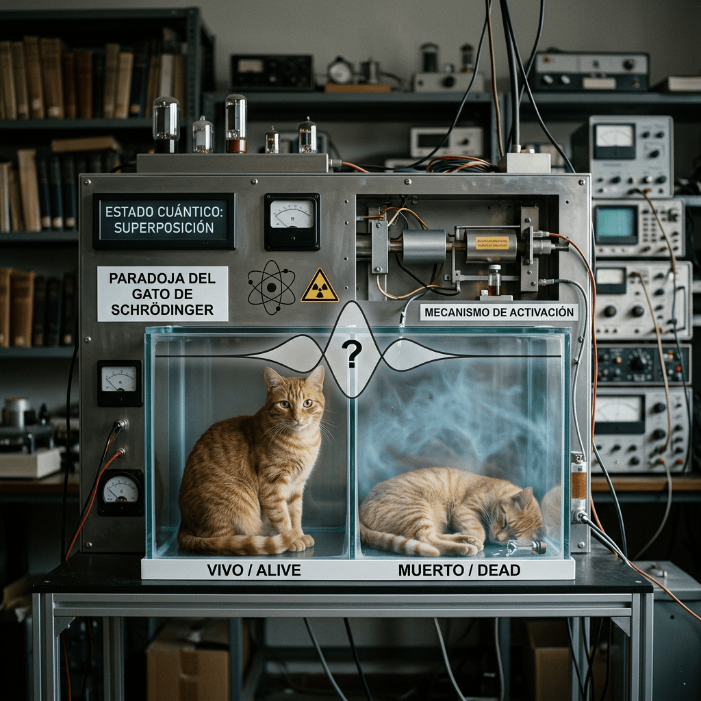 Paradoja cuántica del gato de Schrödinger